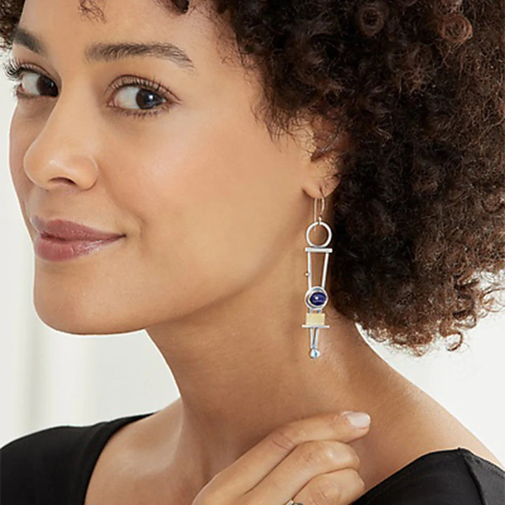 Chic Checkered Charm Earrings