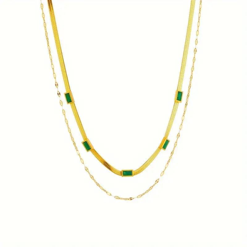 LuxeAura Duo Retro Necklace