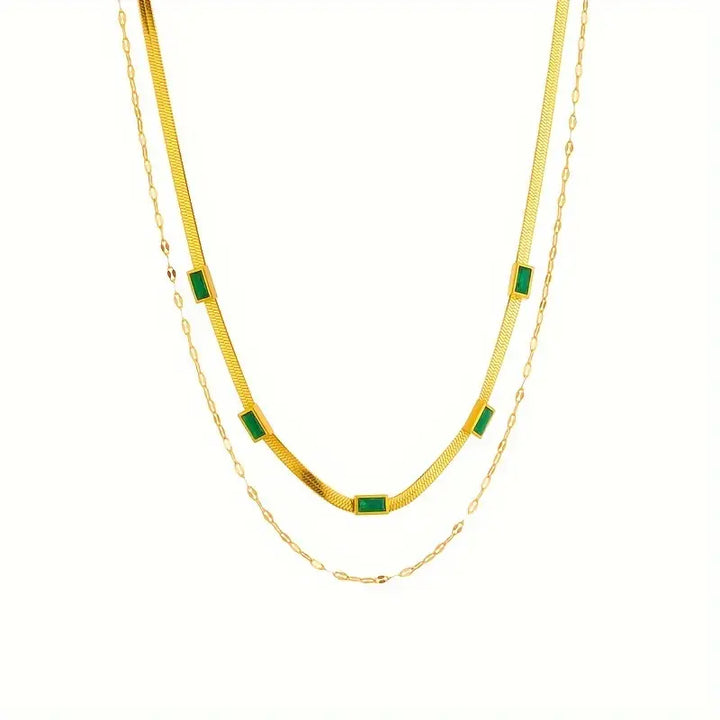LuxeAura Duo Retro Necklace