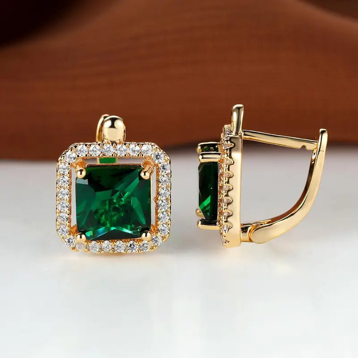LuxeGlow Square Studs