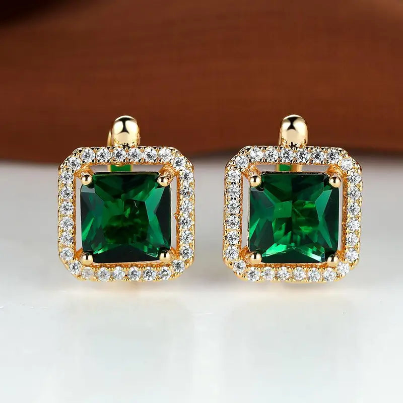 LuxeGlow Square Studs