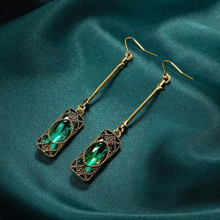Radiant Green Lantern Drop Earrings