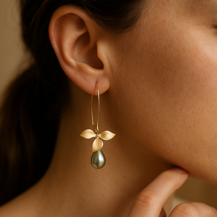 Erzulie | Golden Leaf Elegance Earrings