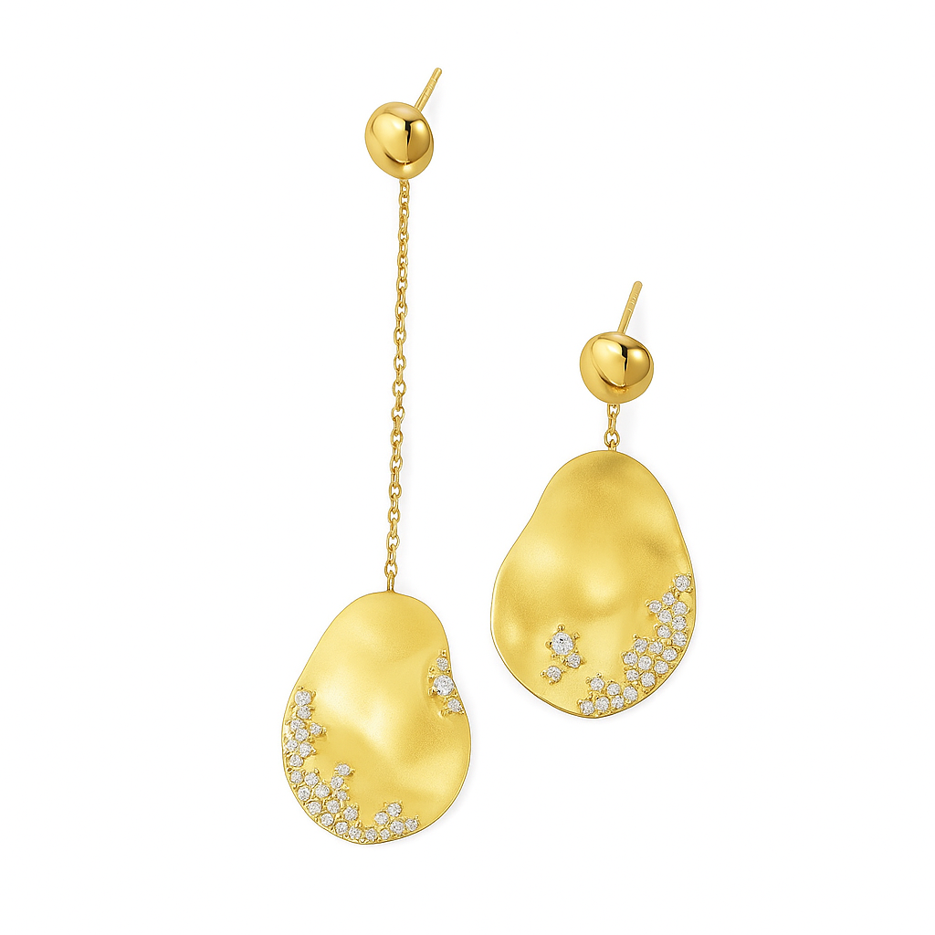 Marine | Crystal Wave Earrings