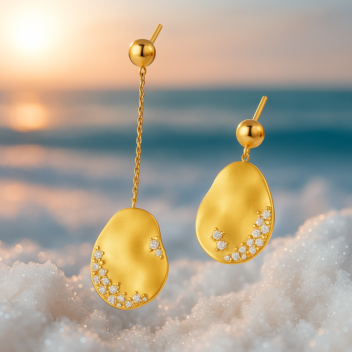 Marine | Crystal Wave Earrings