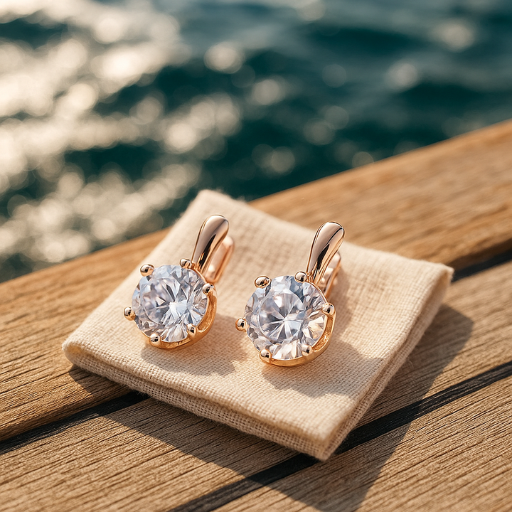Eirene | Radiant Zircon Hoop Earrings