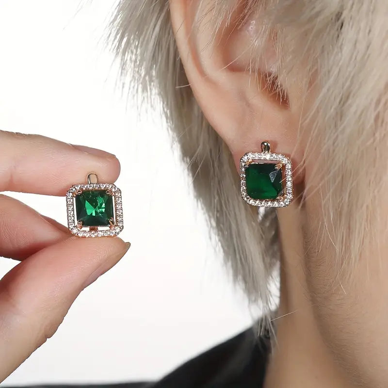 LuxeGlow Square Studs