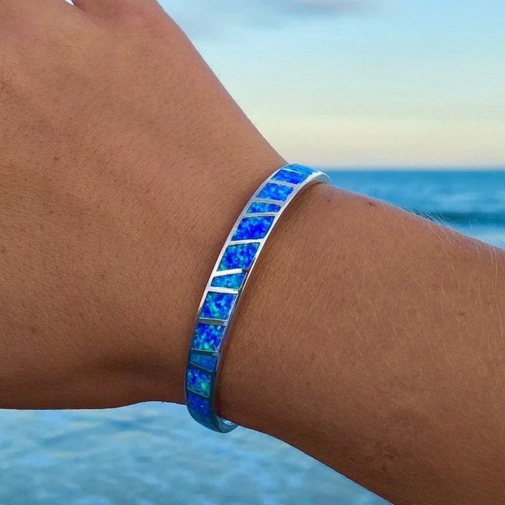 Celestial Blue Opal Charm Bracelet