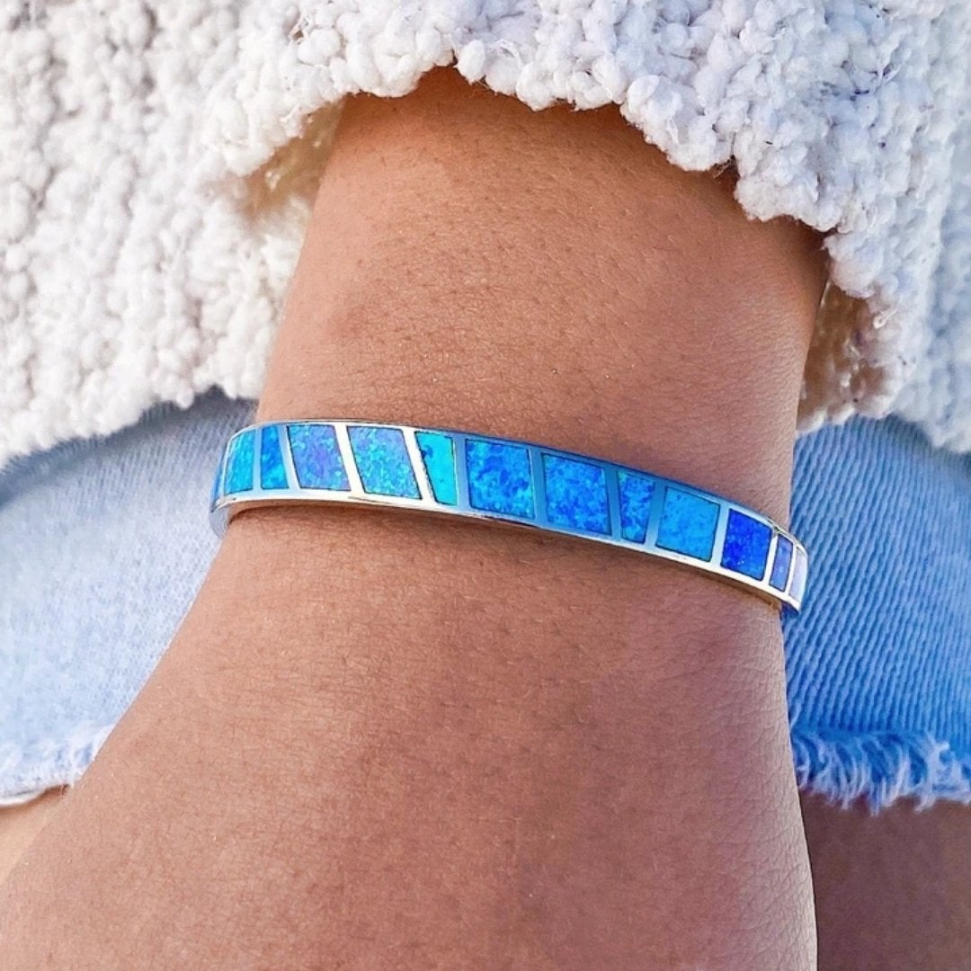Celestial Blue Opal Charm Bracelet