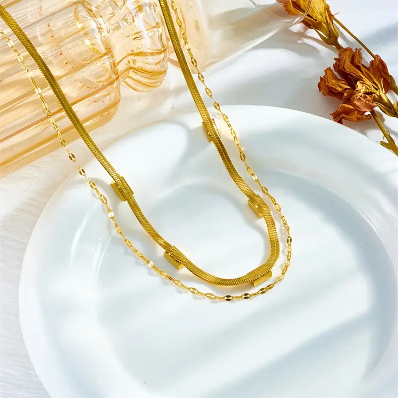 LuxeAura Duo Retro Necklace