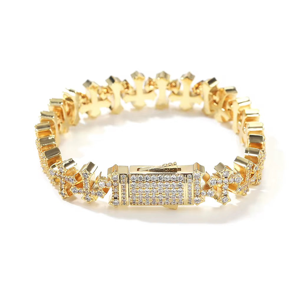 Cross Tennis Bracelet For Men