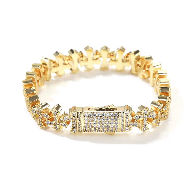 Cross Tennis Bracelet For Men
