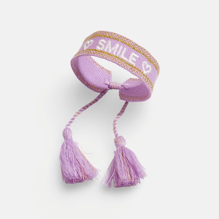 Woven Embroidered Smile Bracelet
