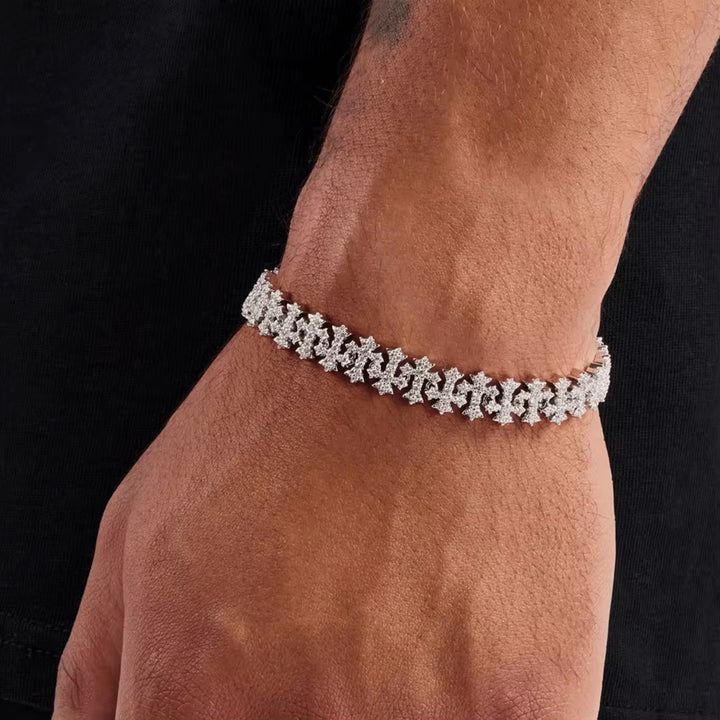 Cross Tennis Bracelet For Men