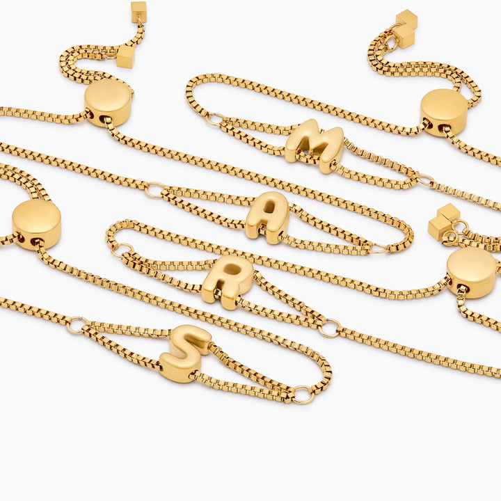 Bubble Initial Bracelet