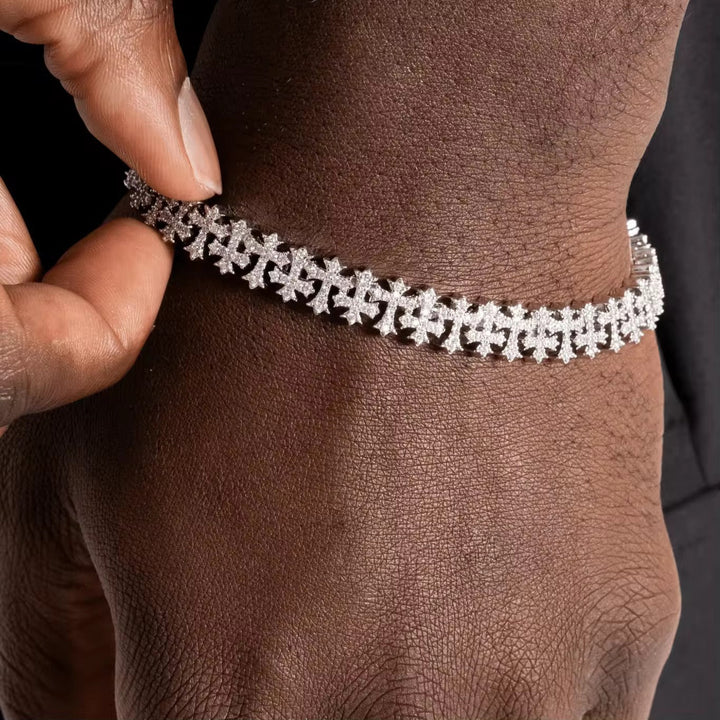 Cross Tennis Bracelet For Men