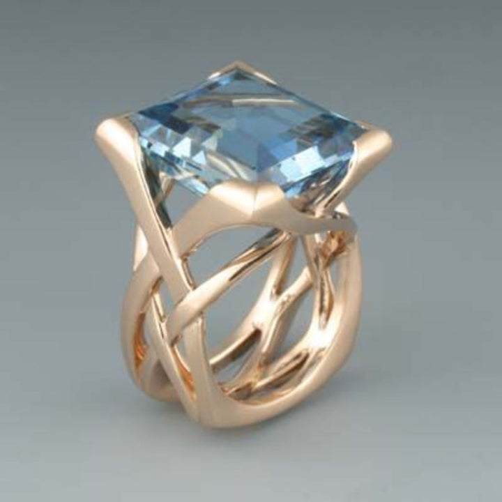 Vintage Blue Sparkle Ring