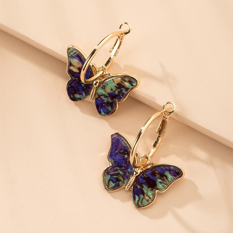 Éclat de Papillon: Boucles d'Oreilles Artisanales