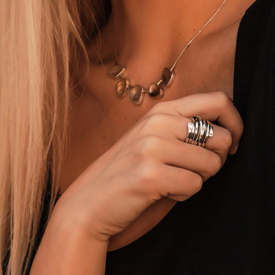 Bliss - Bague en Argent Épaisse Vintage