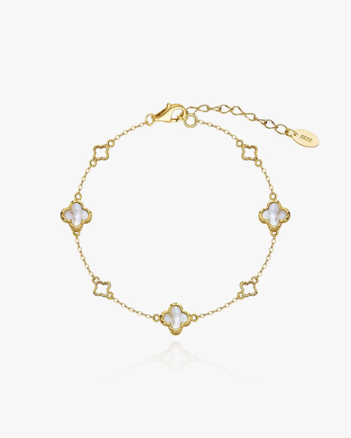 Dainty Clover Bracelet Sterling Silver