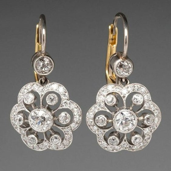 Mandala Dreams: Vintage Crystal Earrings