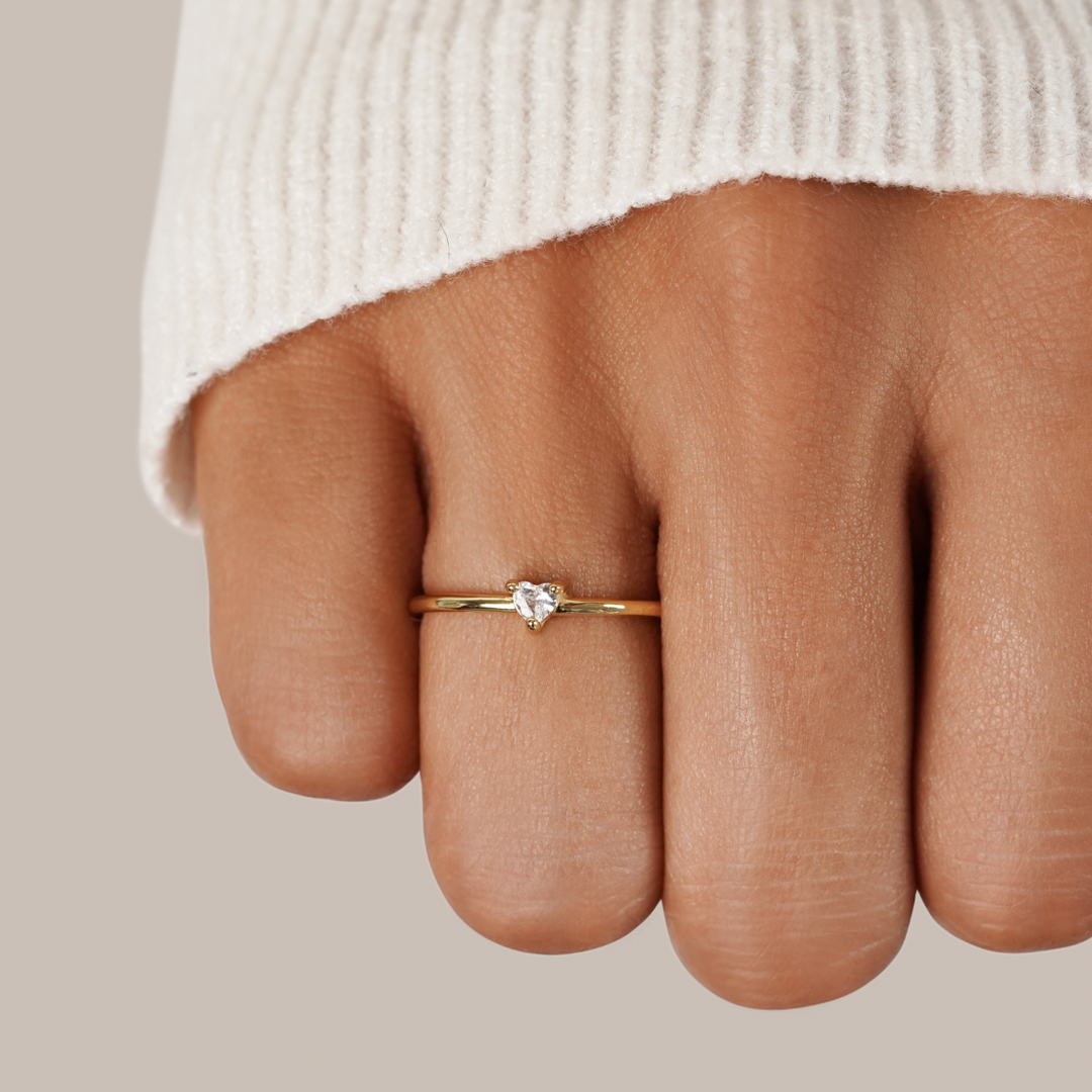Heartfelt Charm: 'Petit Amour' Ring