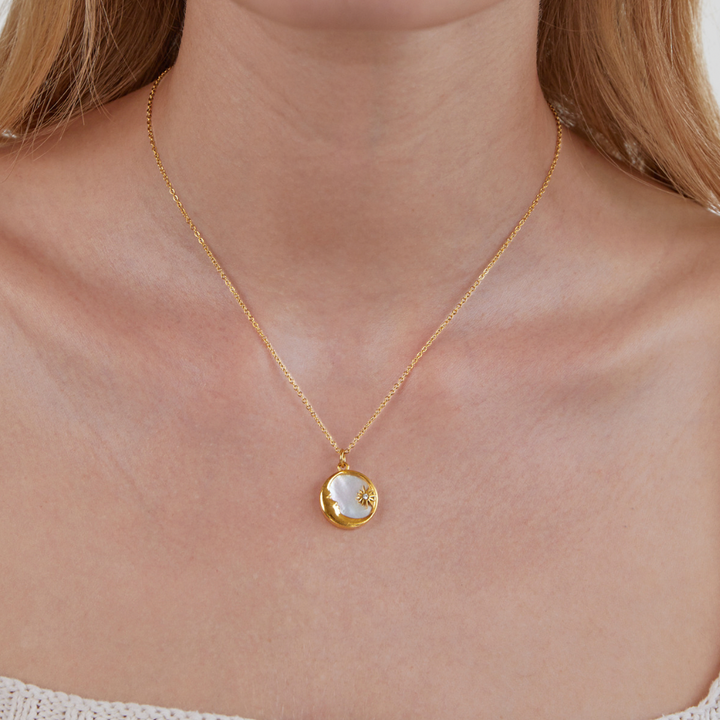 Celestial Dreams Necklace: Moon & Stars