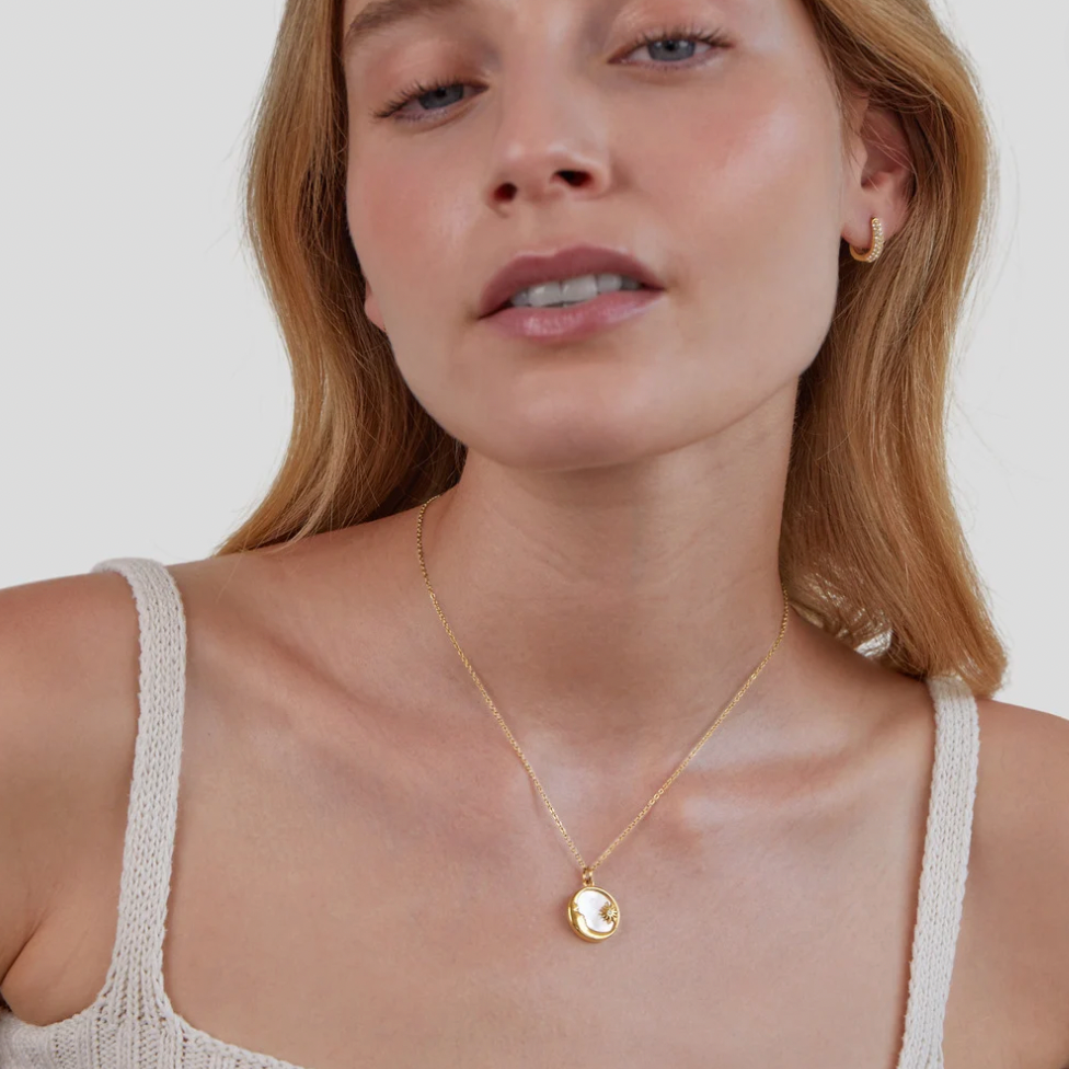 Celestial Dreams Necklace: Moon & Stars
