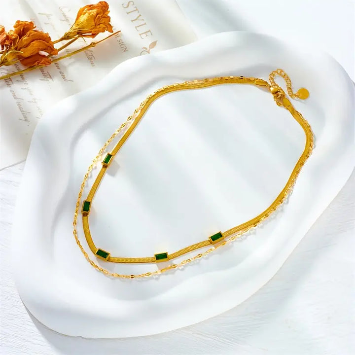 LuxeAura Duo Retro Necklace