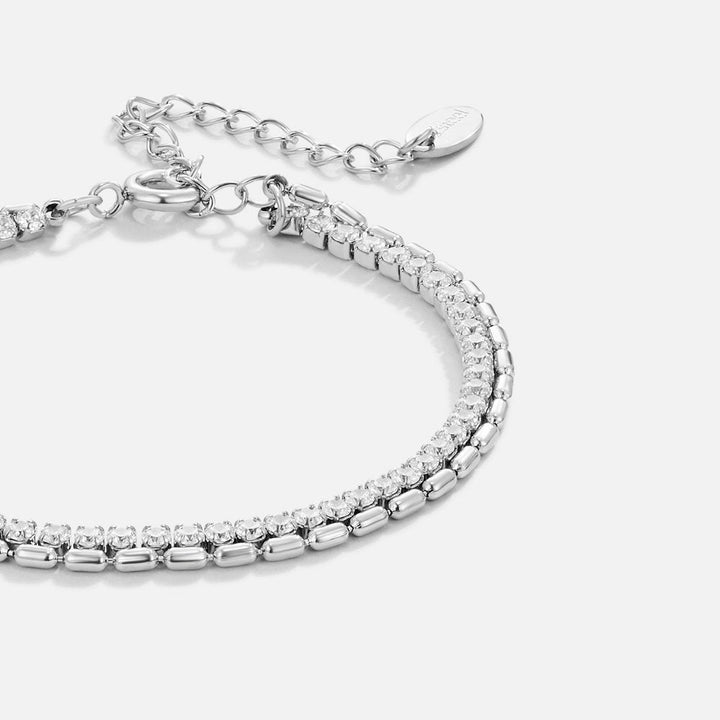 Arelia Silver Bracelet with Crystals