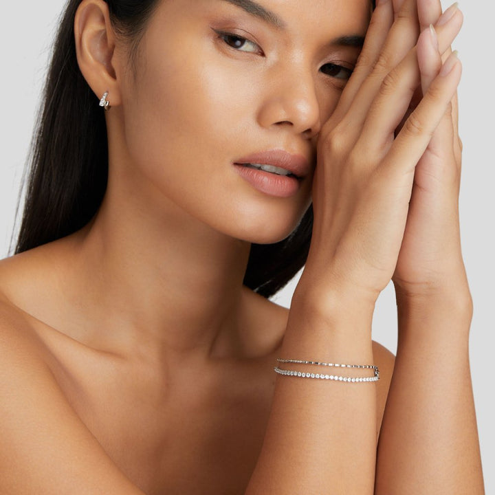 Arelia Silver Bracelet with Crystals