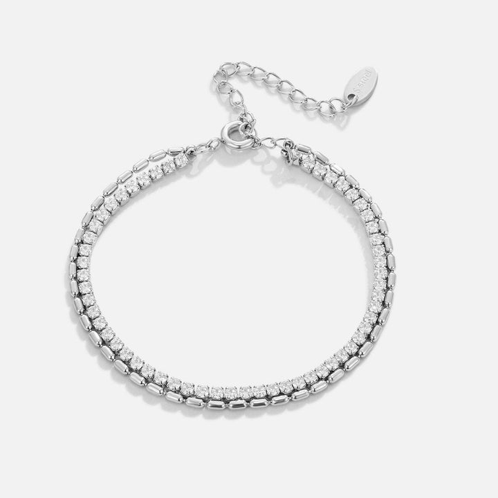 Arelia Silver Bracelet with Crystals