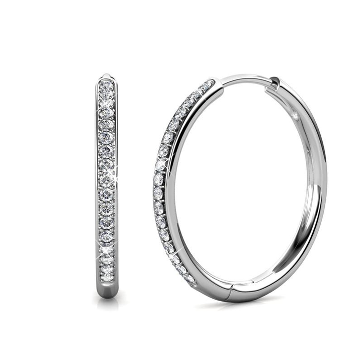 Sorel Pave Earrings | Classic White