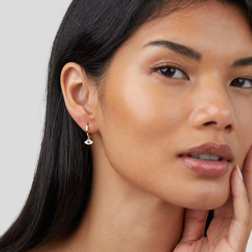 Blue Gaze Drop Earrings