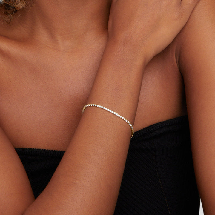 Radiant Tennis Elegance: Cordelia Bracelet