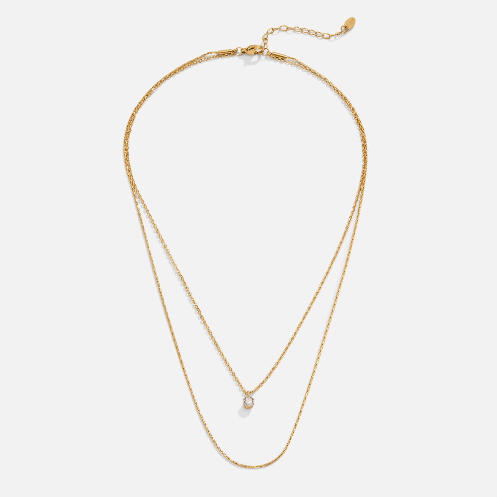 Radiant Layered Elegance: Dina Necklace