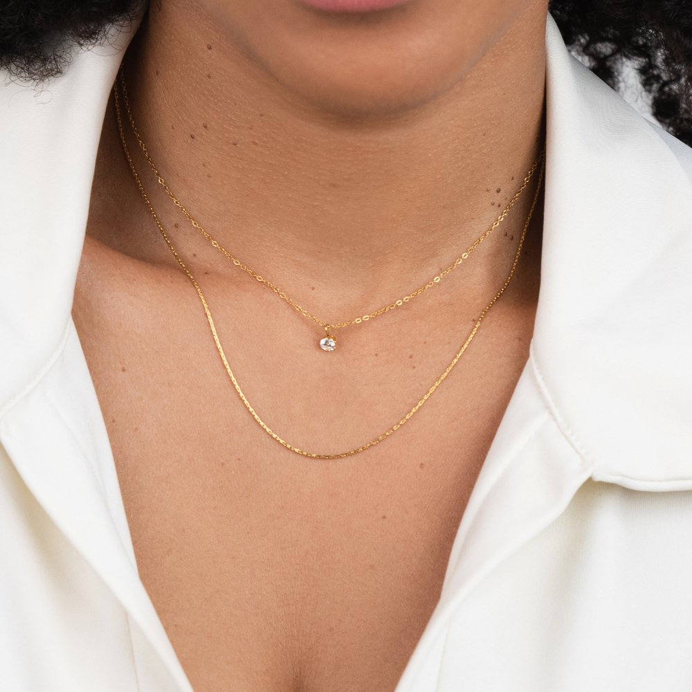 Radiant Layered Elegance: Dina Necklace