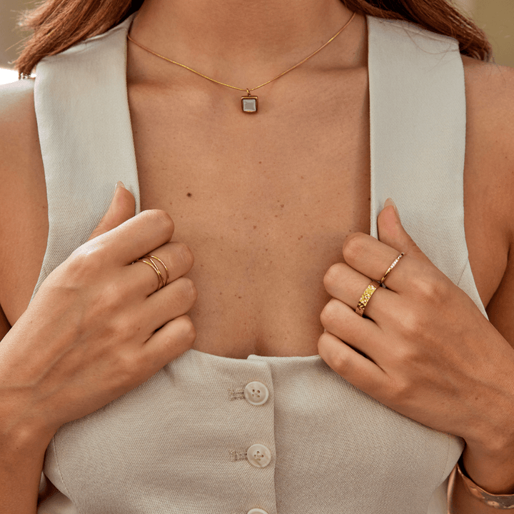 Radiant Ripple Ring