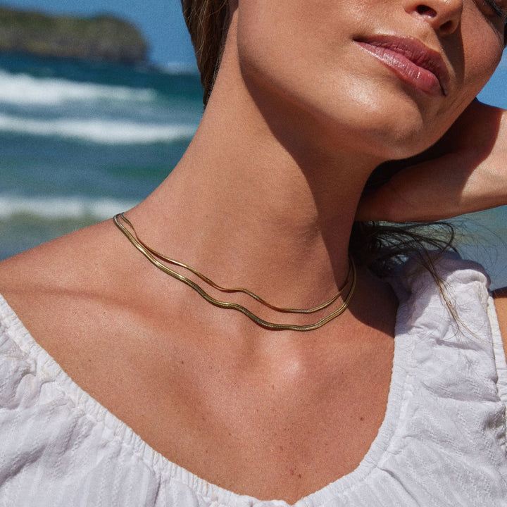 Collier Double Chevron Chic