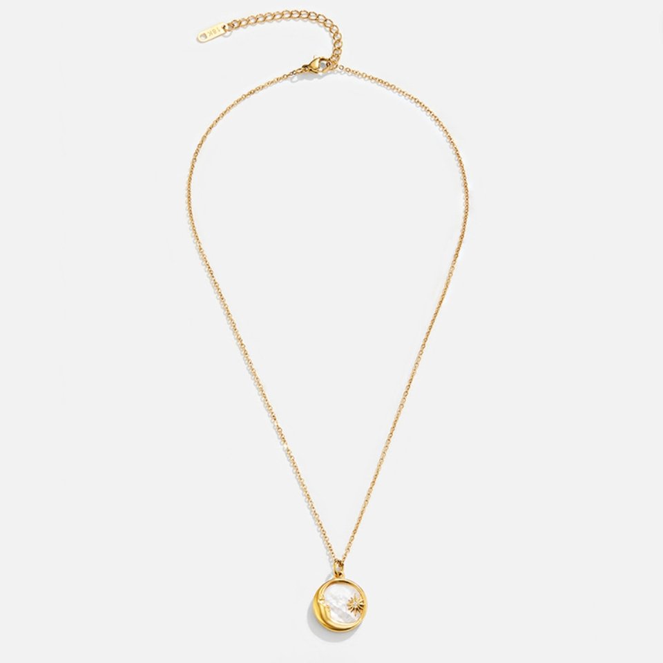 Celestial Dreams Necklace: Moon & Stars