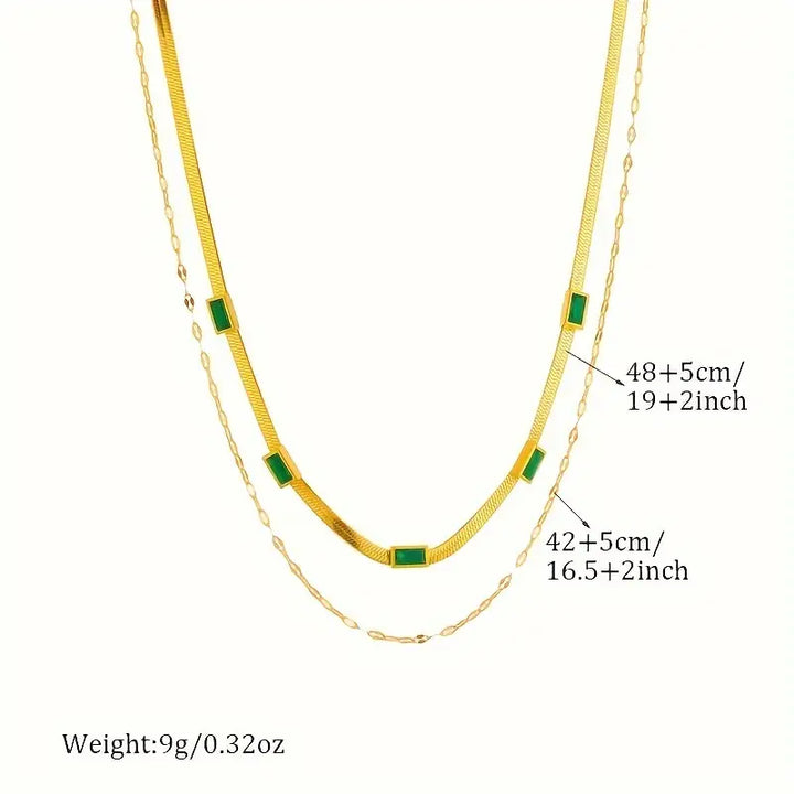 LuxeAura Duo Retro Necklace