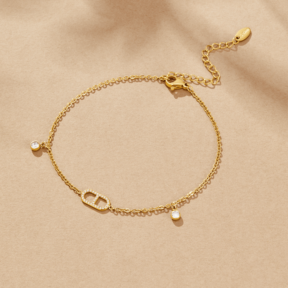 Eliza's Golden Glow Ankle Bracelet