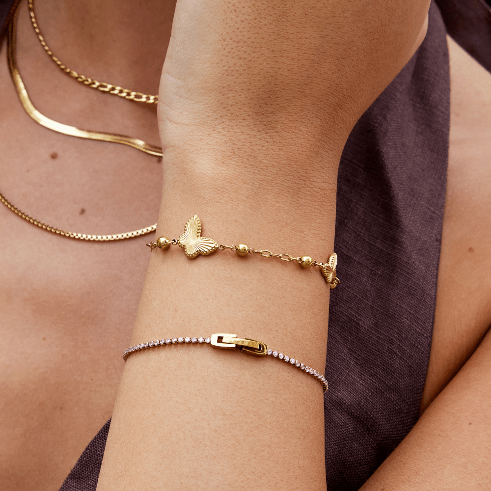 Emilia's Golden Butterfly Bracelet