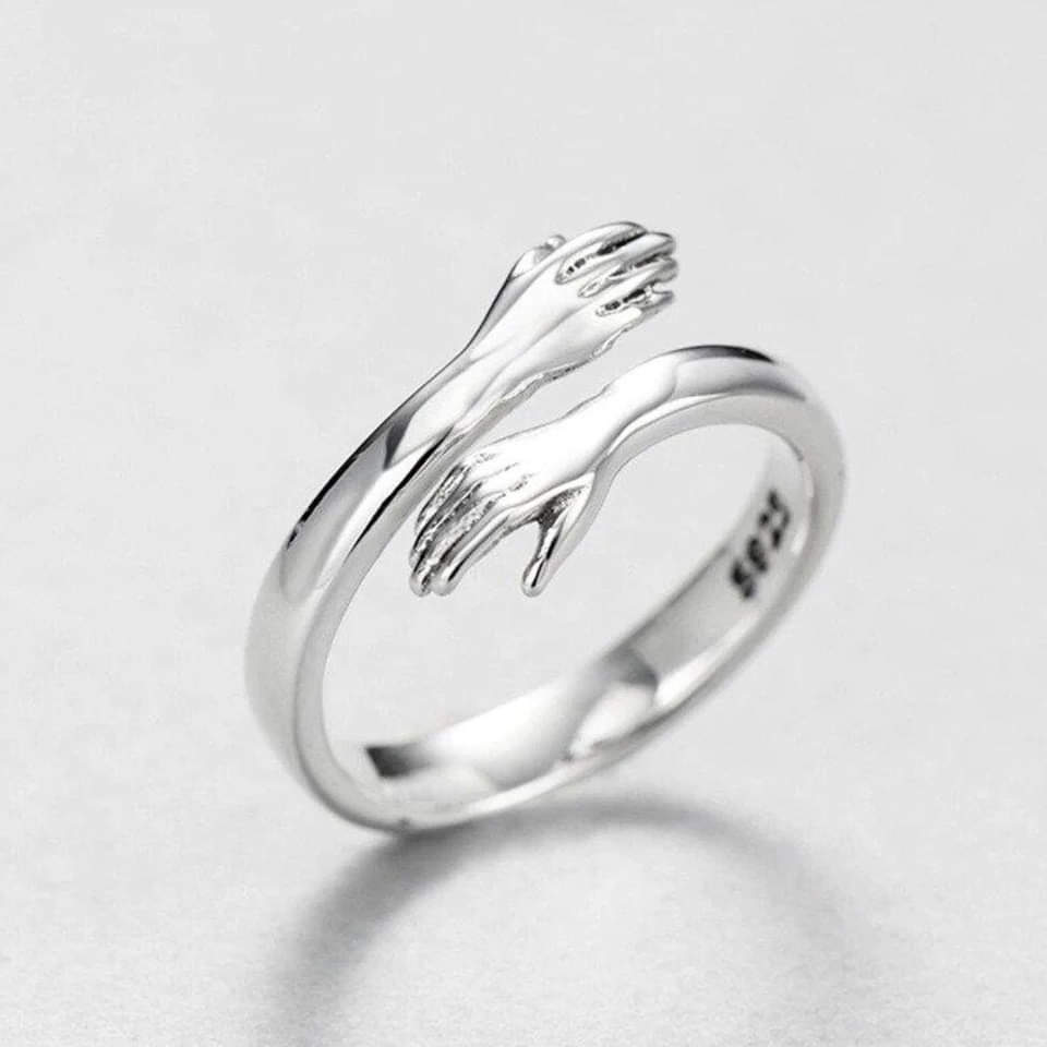 Bague Hugs Argent Ajustable