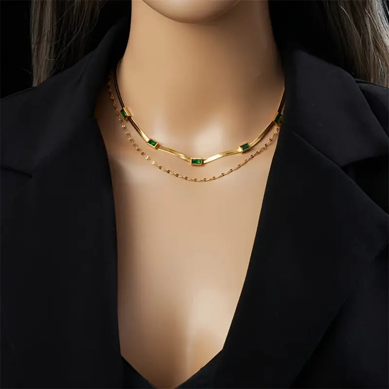 LuxeAura Duo Retro Necklace
