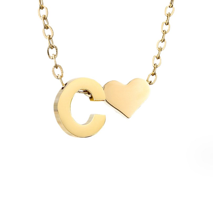 Amour Éternel: Personalized Letter Necklace