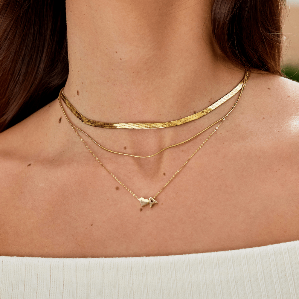 Amour Éternel: Personalized Letter Necklace