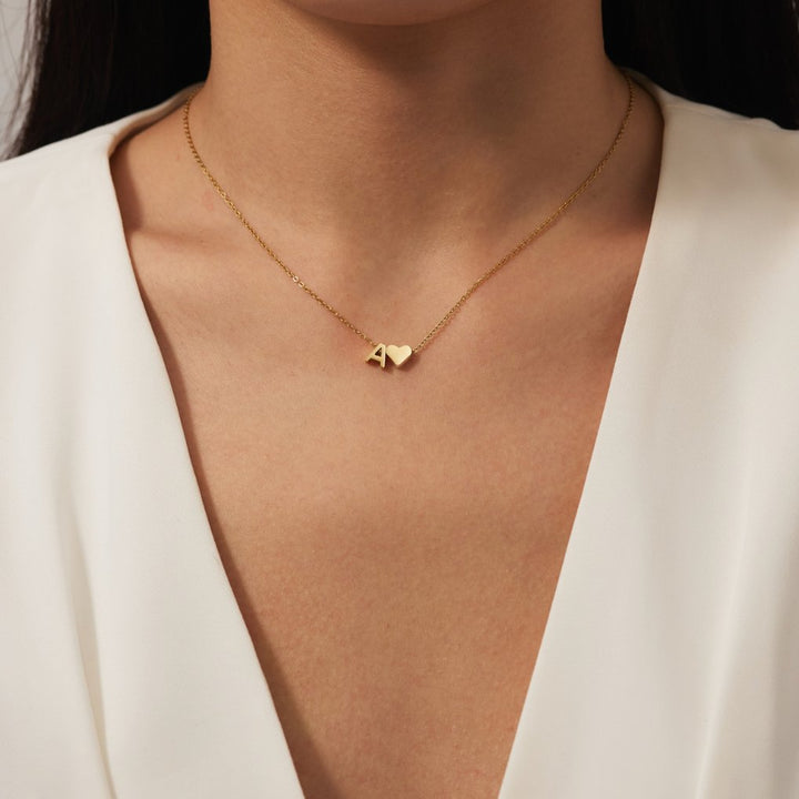 Amour Éternel: Personalized Letter Necklace