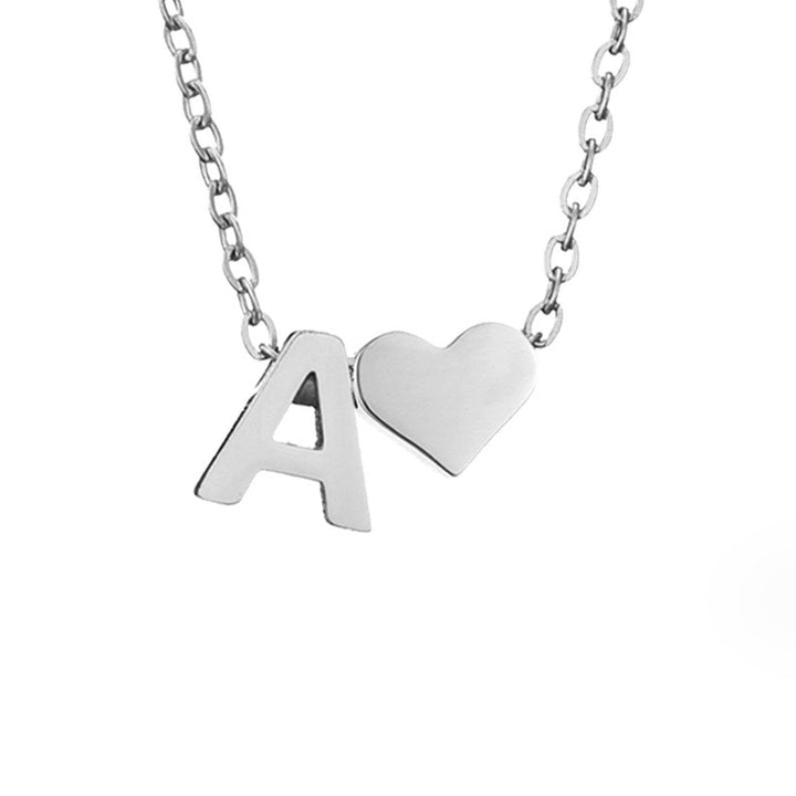 Silver 'Eternal Love' Necklace with Initial