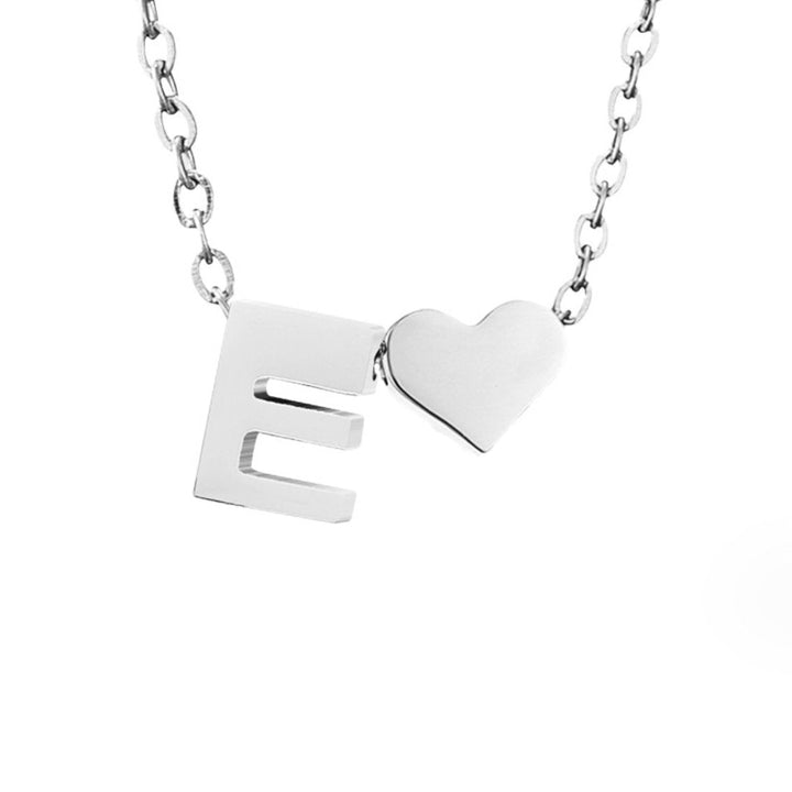 Silver 'Eternal Love' Necklace with Initial